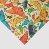 Flutterby Day Butterflies on Beige Tissuepapier (Detail)