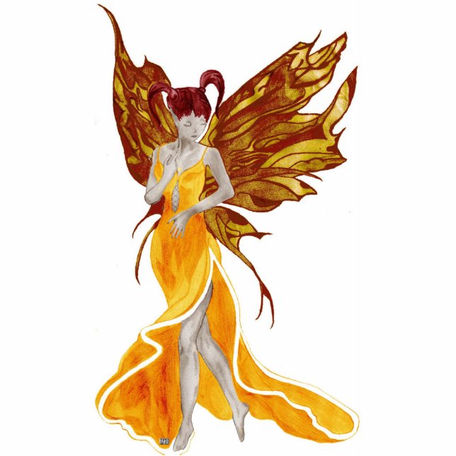 Flutterby Fae (Sunbeam) Acrylverstuiving Staand Fotobeeldje (Voorkant)