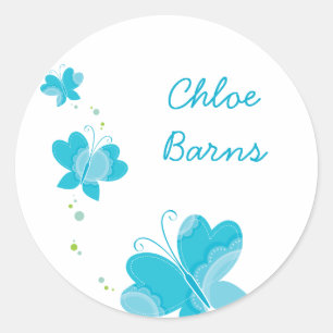 FLUTTERBY VLINDERS:: reeks van drie 2 Ronde Sticker