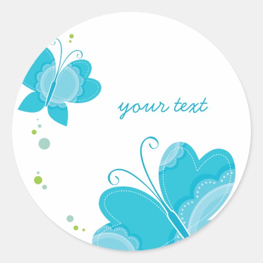 FLUTTERBY VLINDERS :: serie van drie 2 Ronde Sticker (Voorkant)