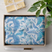 Flutterby Winter Blue Butterflies Tissuepapier (Geschenk)