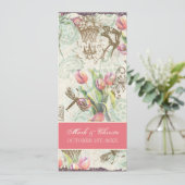 Flutterbyes "n Tulips Elegant Menu Card (Staand voorkant)