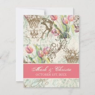 Flutterbyes 'n Tulips Élégante invitation de maria