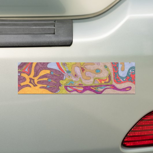 "FlutterFly Land" Abstract Bumpersticker (Op auto)