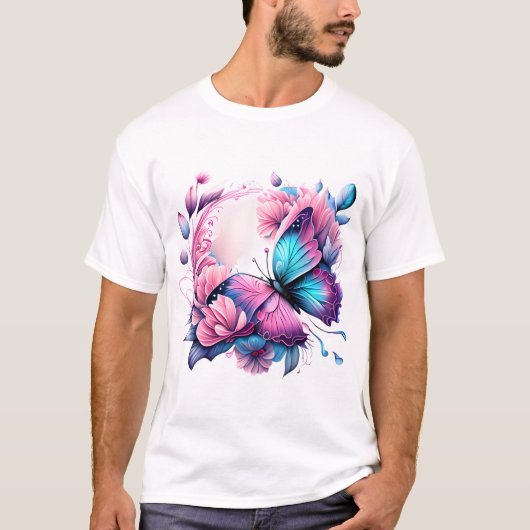 Fluttering Beauty T-Shirt Design (Devant)
