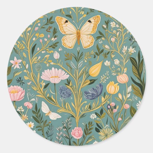 Fluttering Dreamscape Ronde Sticker (Voorkant)