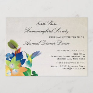 Fluttering Hummingbird Invitation Kaart