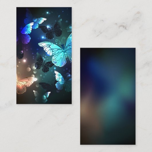 Fluttering Night Butterfly Advieskaart (Voorkant / Achterkant)