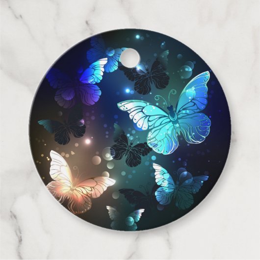 Fluttering Night Butterfly Bedankjes Labels (Voorkant)