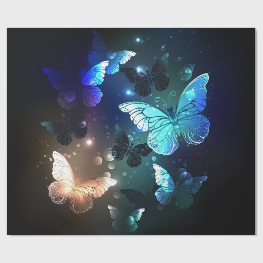 Fluttering Night Butterfly Cadeaupapier (Vlak)