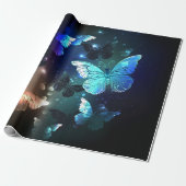 Fluttering Night Butterfly Cadeaupapier (Uitgerold)