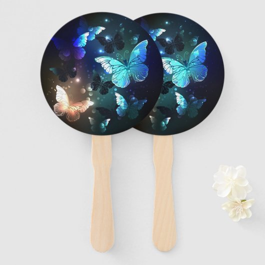 Fluttering Night Butterfly Handwaaier (Voorkant en achterkant)