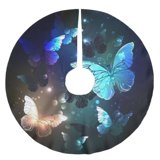Fluttering Night Butterfly Kerstboom Rok (Voorkant)