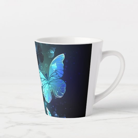 Fluttering Night Butterfly Latte Mok (Rechts)
