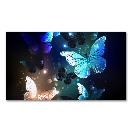 Fluttering Night Butterfly Magnetisch Visitekaartje (Voorkant)