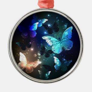 Fluttering Night Butterfly Metalen Ornament