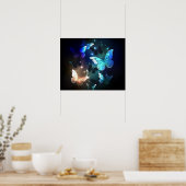 Fluttering Night Butterfly Poster (Keuken)