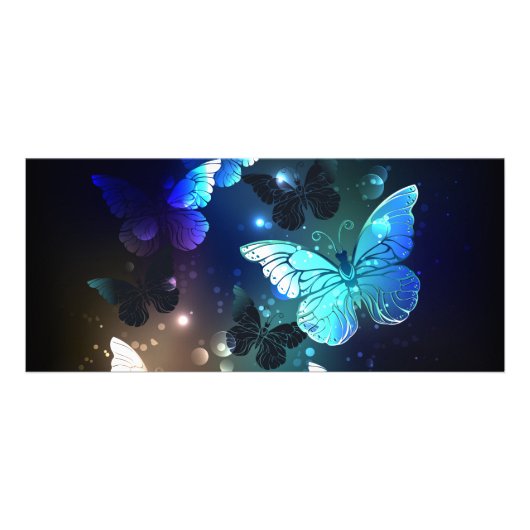 Fluttering Night Butterfly Reclamekaart (Voorkant)