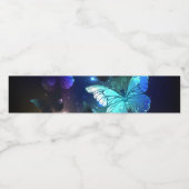Fluttering Night Butterfly Waterfles Etiket (Enkel label)