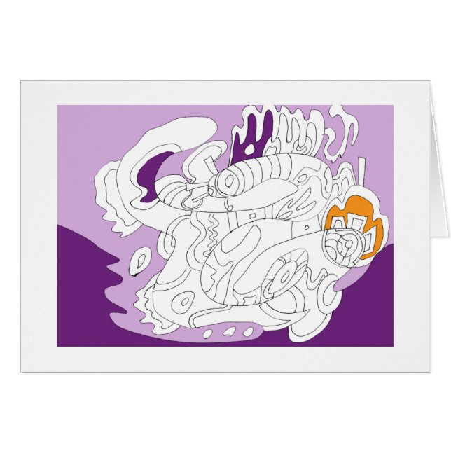 Fluttermoth, Abstracte Kaart (Voorkant Horizontaal)