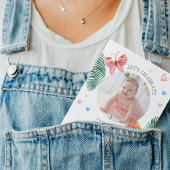 Flutting First Butterfly Photo Invitation