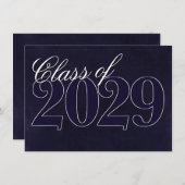 fluweel Afstudeerder | Midnight Indigo Paarse Jewe Kaart (Voorkant / Achterkant)