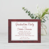 Fluweel Afstudeerder | Ruby Crimson Red Classic Wa Kaart (Staand voorkant)