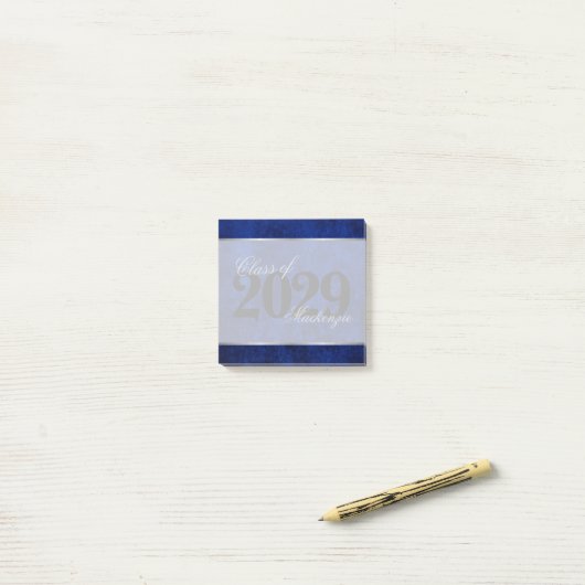 Fluweel Afstudeerder | Sapphire Blue Custom Keepsa Post-it® Notes (Op bureau)