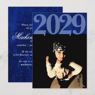 Fluweel Afstudeerder Sapphire Blue Jewel Tone Fo Kaart