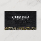 Fluweel en Goud Abstract | Monogram Visitekaartje (Achterkant)