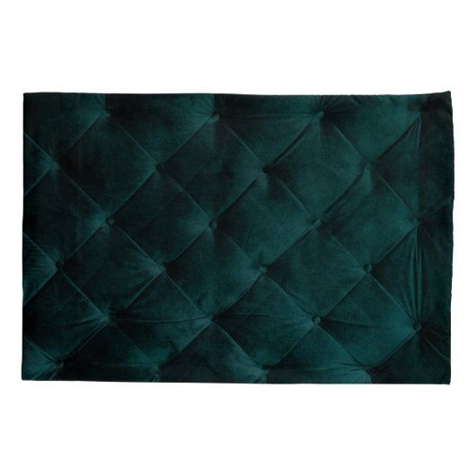 Fluweelgroen: Malachiet Textiel Elegantie Kussensloop (Achterkant)