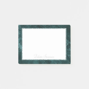 Fluweelzachte Blauwgroen Damask Donkergroen Grun Post-it® Notes