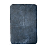Fluweelzachte Navy Damask | Donkerblauw Grunge Bar Badmat (Voorkant Verticaal)