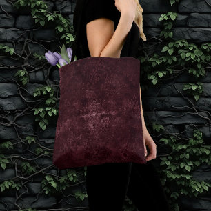 Fluweelzachte wijndamast Bordeaux Sangria Grunge Draagtas