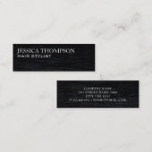 fluweelzwart | uitvoerend mini visitekaartje (Voorkant / Achterkant)
