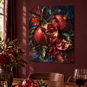 Fluwelen Granaatappel Tak Kunstprint Poster