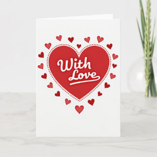 Fluwelen Hart Met Liefdeskaart Kaart