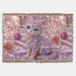 Fluwelen Nacht Kat Aesthetic Print Deken