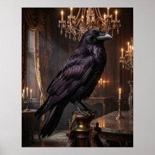 Fluwelen Raven Kroonluchter Poster