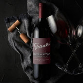 fluwelen wijngrunge | Maroon Bordeaux Merlot Bedan Wijn Etiket