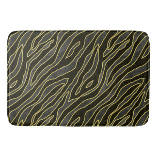 Fluwelen zebra strepen patroon badmat