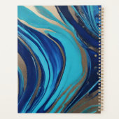 Flux Abstrait moderne Art- Bleu et Or- (Dos)