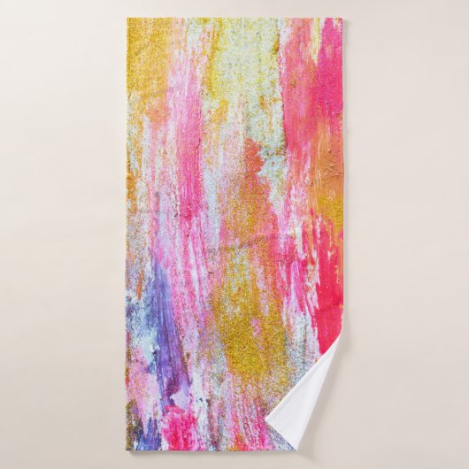 Flux Abstraits de peintures au mur. Texte moderne (Serviette de bain)