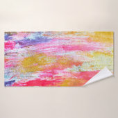 Flux Abstraits de peintures au mur. Texte moderne (Serviette de bain)