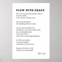 Flux avec Grace Faith poésie murale art poster déc