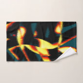 Flux brûlés jaune rouge à l'air épouvantable, spra (Serviette à main)