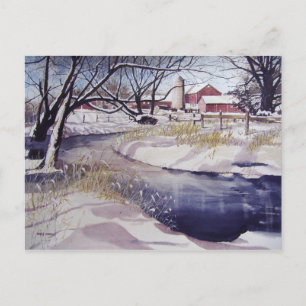 Flux calme en hiver - carte postale