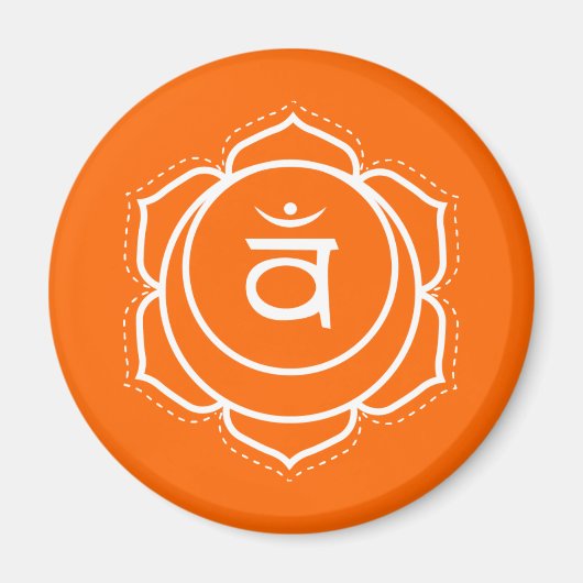 Flux créatif Magnet de Chakra Sacral Orange (Devant)