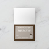 Flux de cordes Mason Jar Carte de remerciements pl (Intérieur)