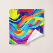 Flux de couleurs Abstrait dynamique (Gant de toilette)